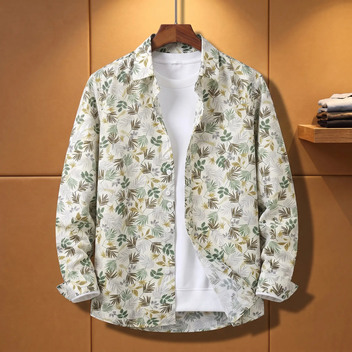 BOLD PRINT SHIRT Cream