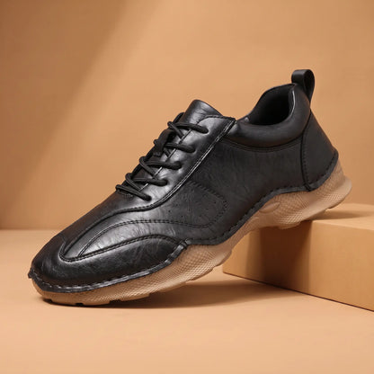Burnished Casual Sneakers in Black