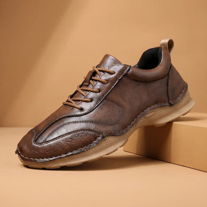 Burnished Casual Sneakers in Brown