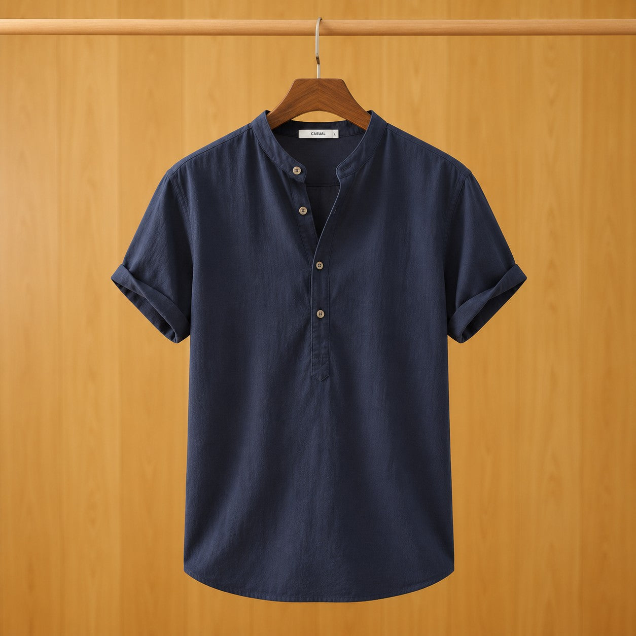 BUTTON NECK SUMMER SHIRT