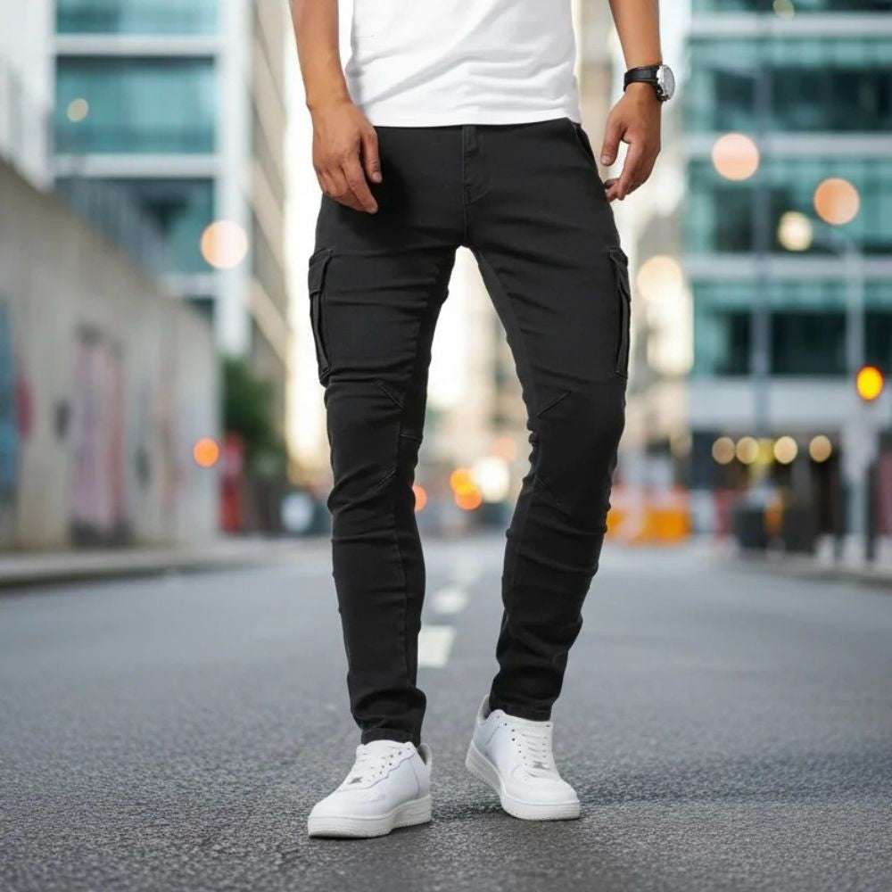 Axton Side-Pocket Skinny Jeans