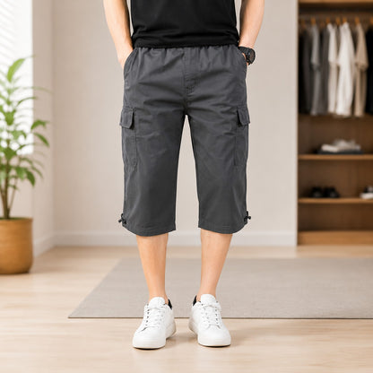 CARGO ELASTIC WAIST SHORTS