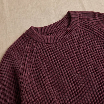 CHUNKY RIB CREW SWEATER neck detail