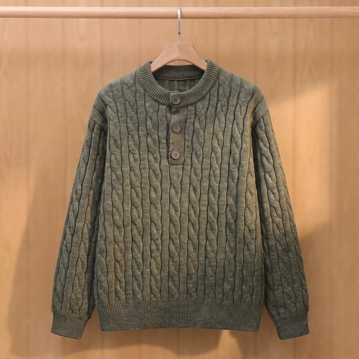 CLASSIC CABLE SWEATER Green