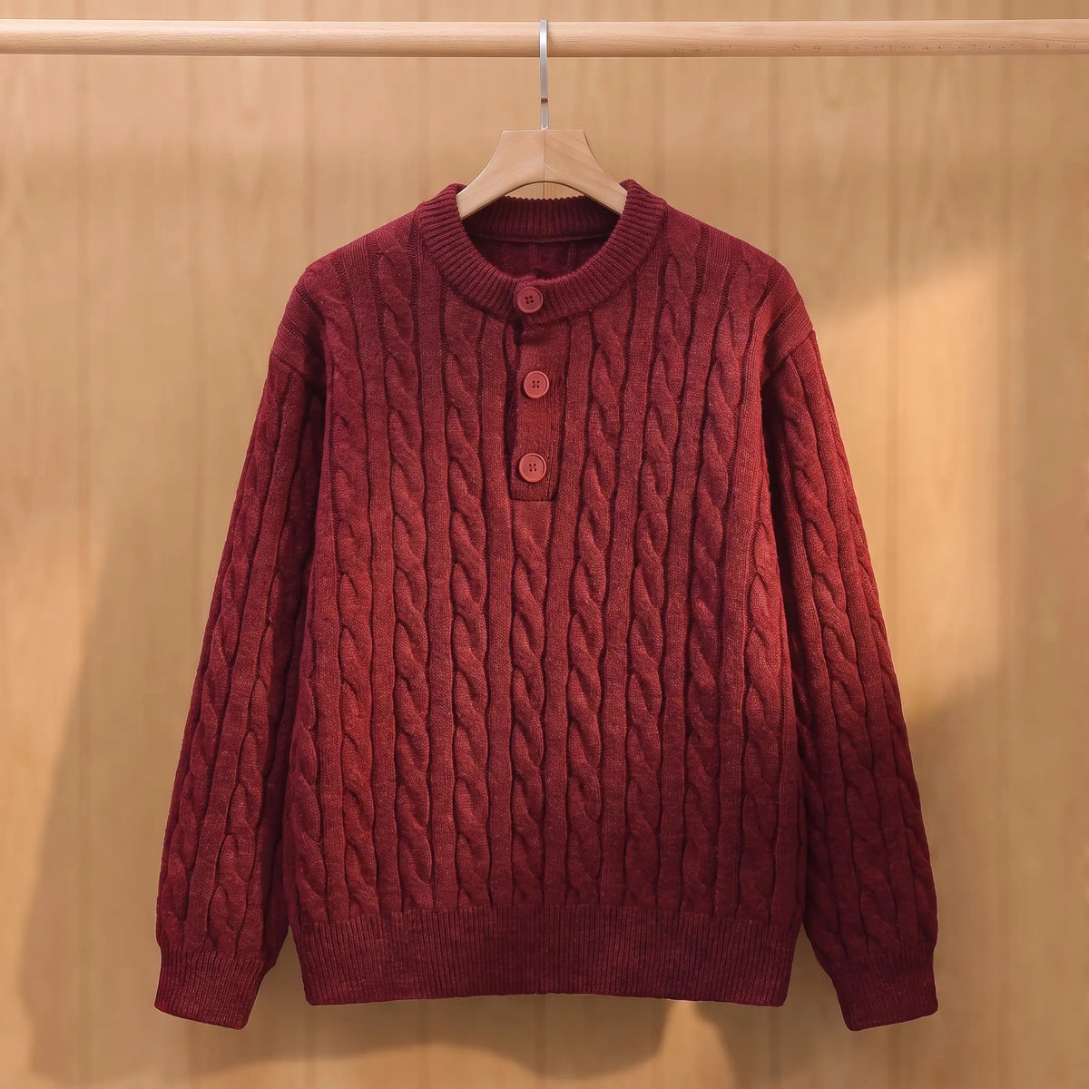 CLASSIC CABLE SWEATER Red