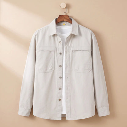 Classic Cotton Overshirt in White