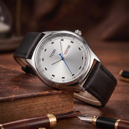 CLEAN LEATHER QUARTZ WATCH