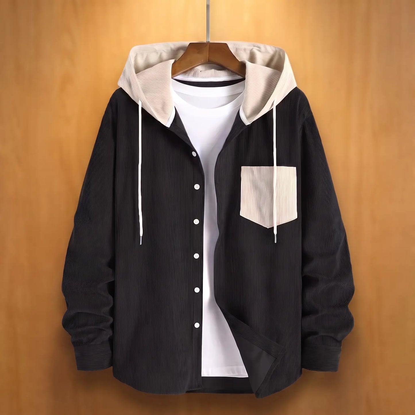 CORDUROY HOODED SHIRT