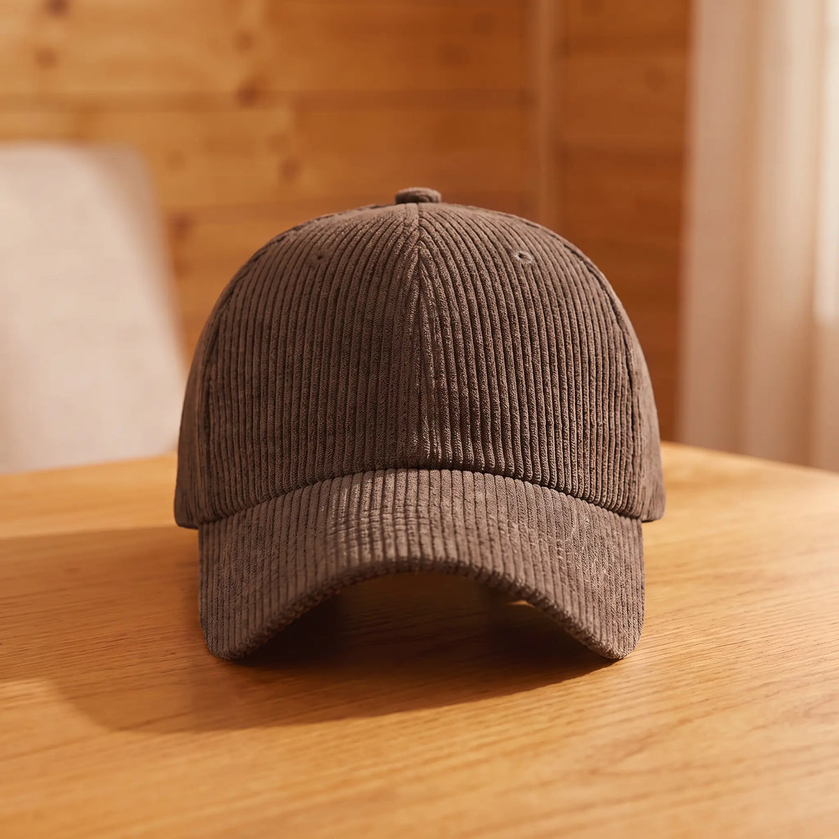 Corduroy Baseball Cap in Brown