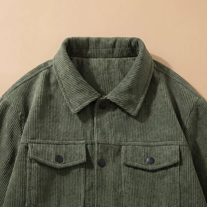 Close-up of the collar and chest pockets