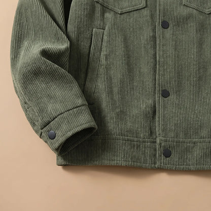 Close-up of the cuff and corduroy texture