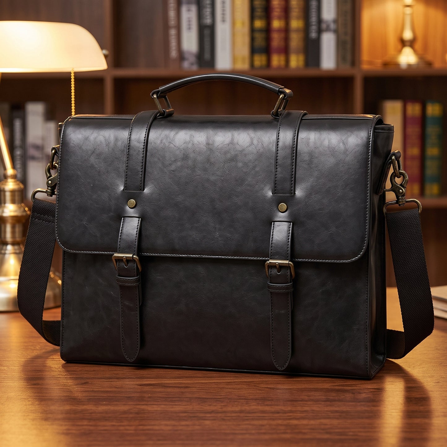 COWHIDE LEATHER BRIEFCASE