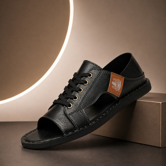 CREST LACE OPEN TOE SANDAL