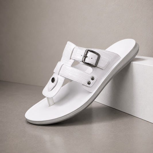 CROC PRINT TOE SANDAL
