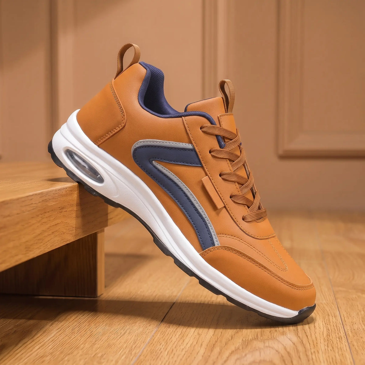 Cushion Step Trainers in Brown