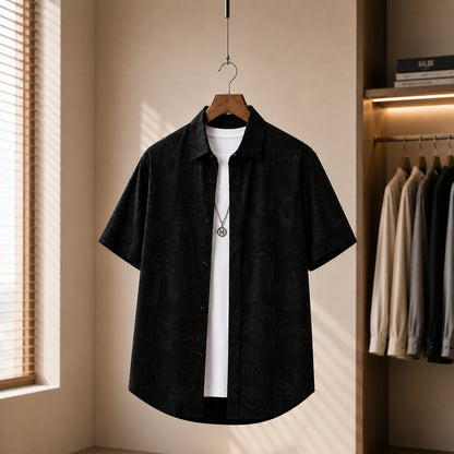 DOODLE PRINT LOOSE SHIRT