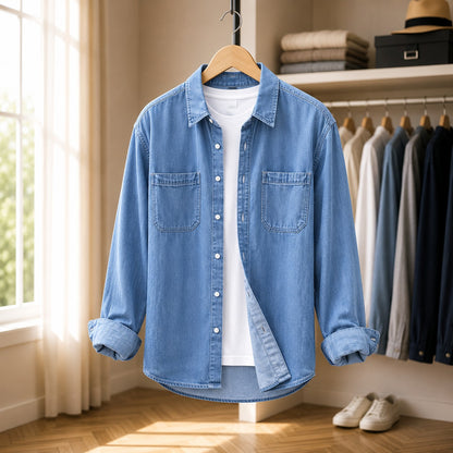 DOUBLE POCKET DENIM SHIRT