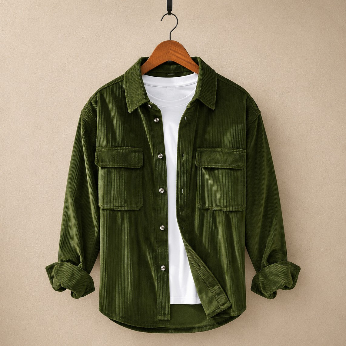 DUAL POCKET CORDUROY SHIRT