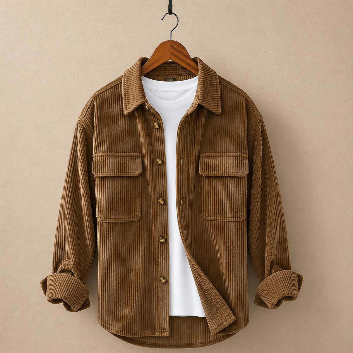 DUAL POCKET CORDUROY SHIRT