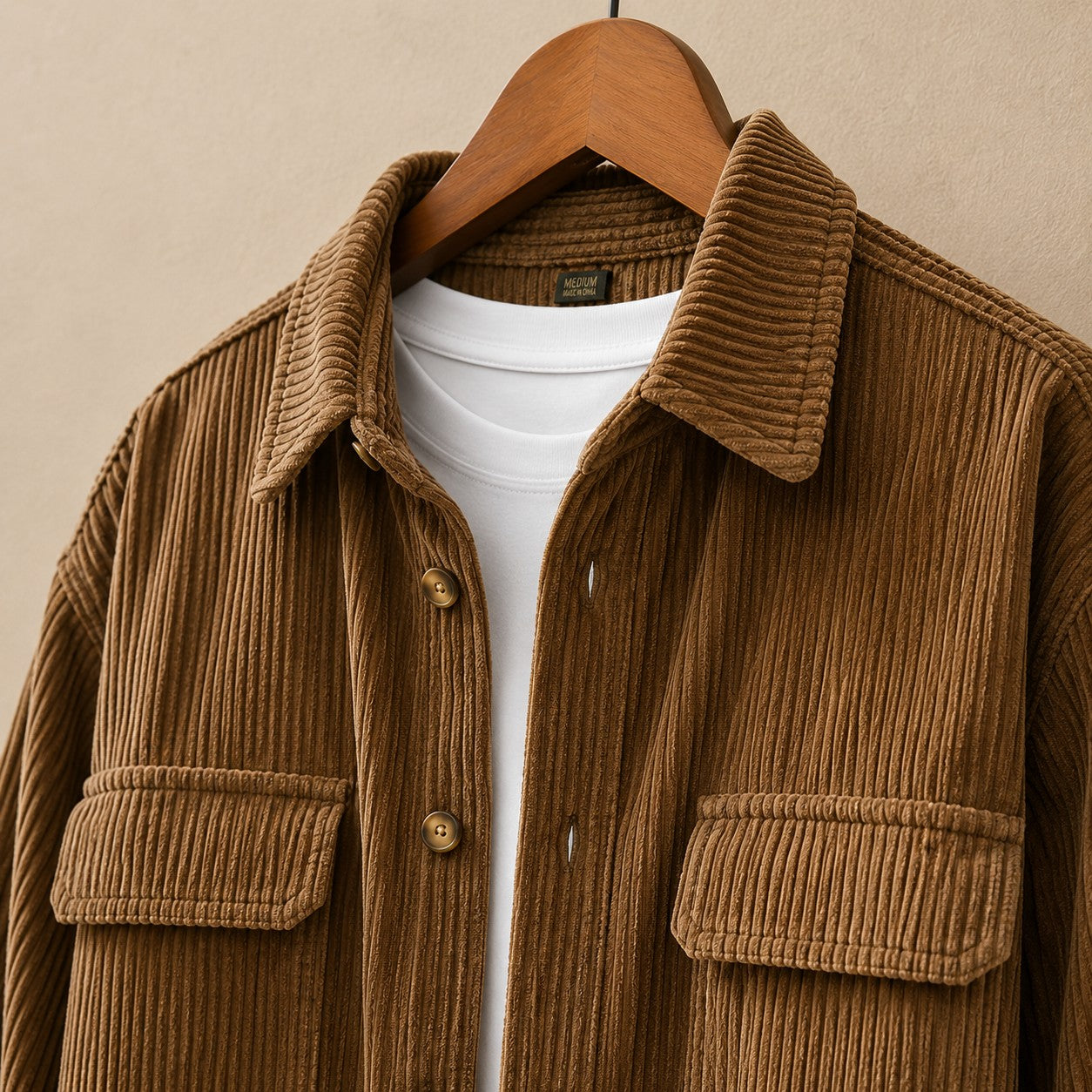 DUAL POCKET CORDUROY SHIRT