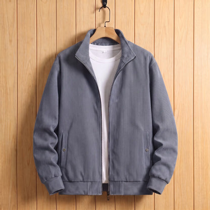 Fine corduroy zip jacket in grey