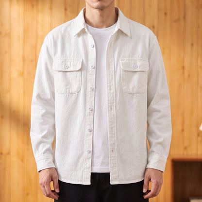 FLAP POCKET COTTON SHIRT