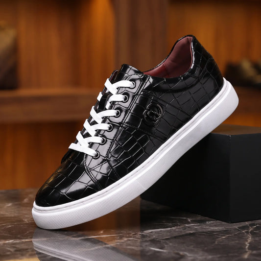 GLOSSY CROC  PATTERN SNEAKER