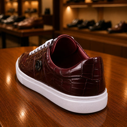 GLOSSY CROC  PATTERN SNEAKER