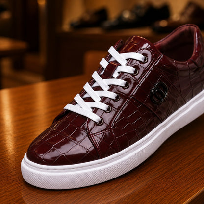 GLOSSY CROC  PATTERN SNEAKER
