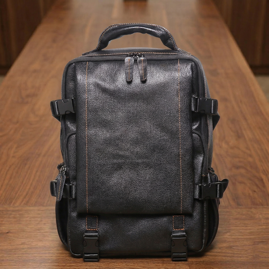 TOP-GRAIN LEATHER BACKPACK