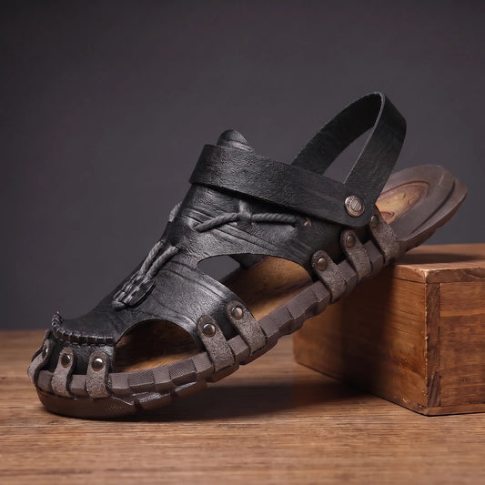 HANDCRAFTED LACE UP SANDALS