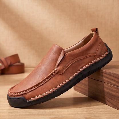 Hand Stitched Loafers in Brown