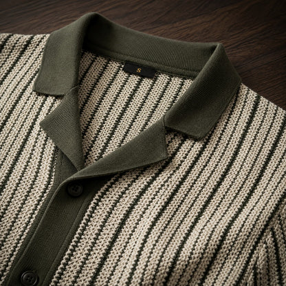 HAVANA STRIPE KNIT POLO