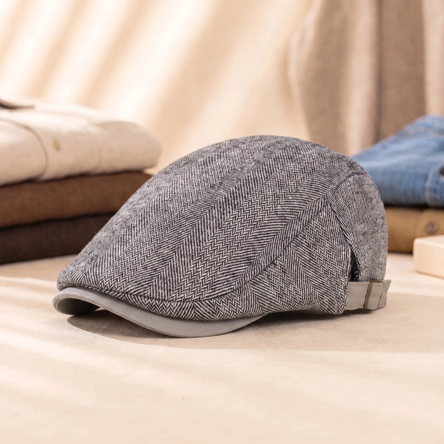 HERRINGBONE FLAT CAPS