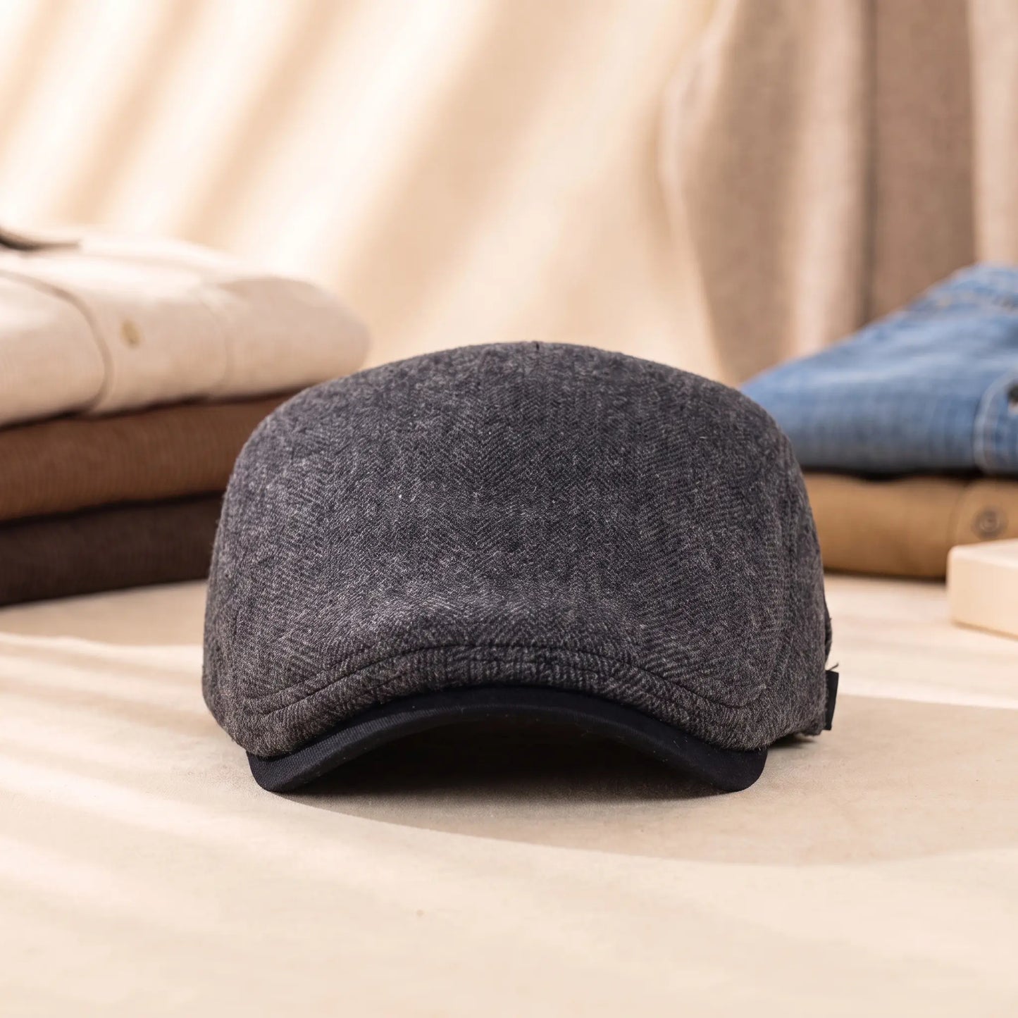HERRINGBONE FLAT CAPS