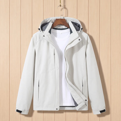 Hooded Outdoor Jacket in White