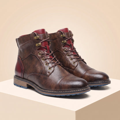 LACE UP ZIP ANKLE BOOT