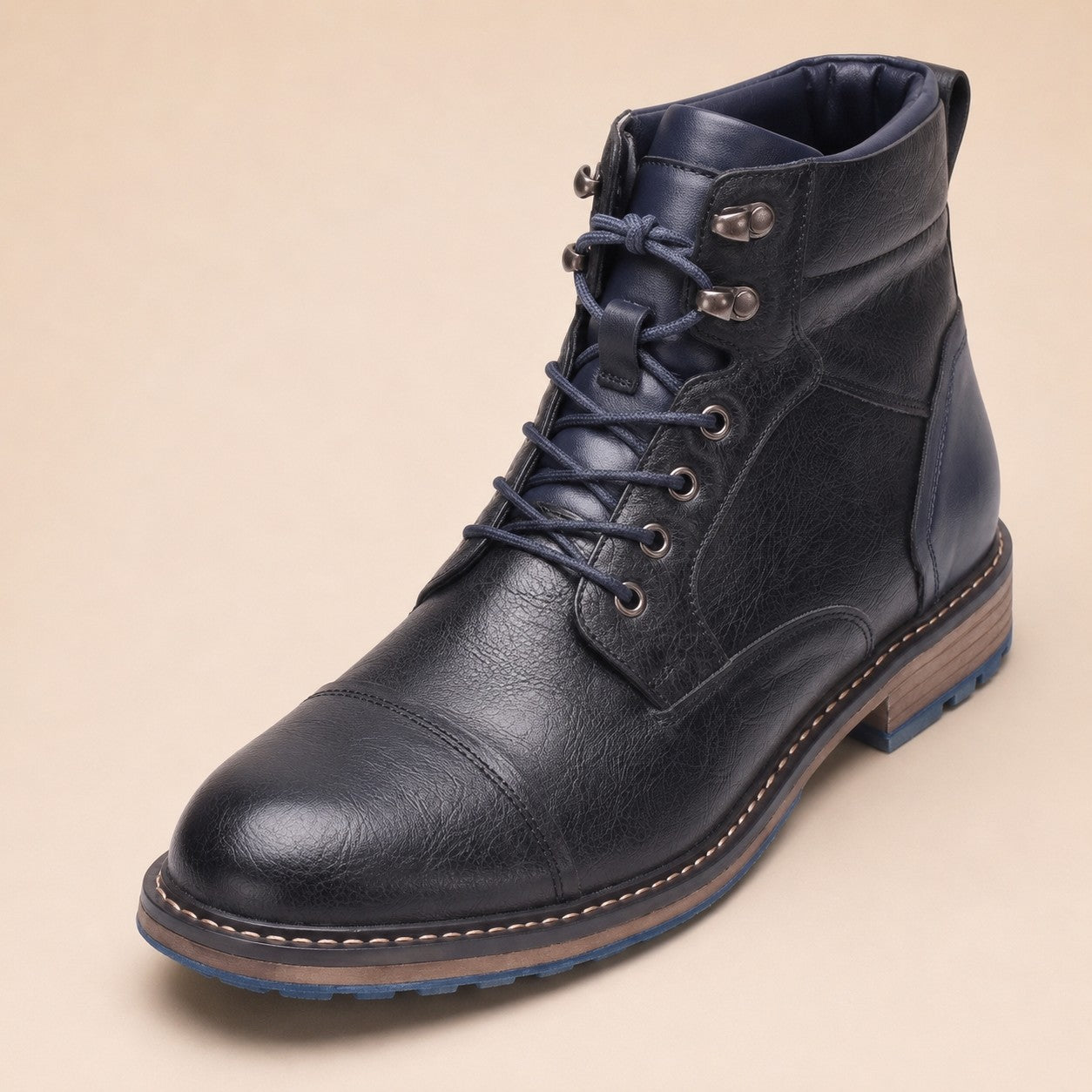 LACE UP ZIP ANKLE BOOT