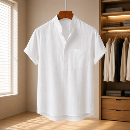 LINEN CHEST POCKET SHIRT