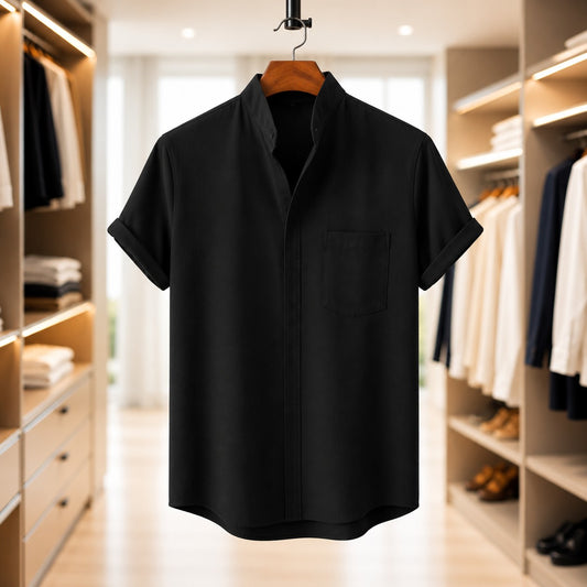 LINEN CHEST POCKET SHIRT