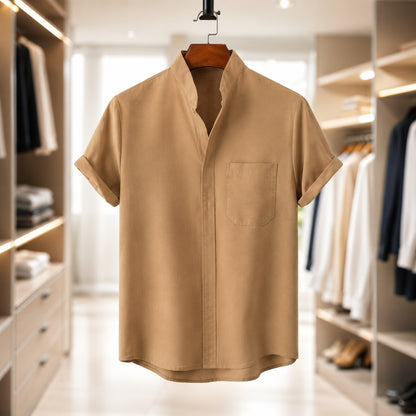 LINEN CHEST POCKET SHIRT
