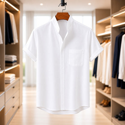 LINEN CHEST POCKET SHIRT