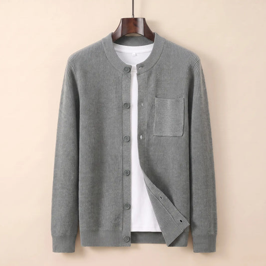 LOOSE FIT TEXTURED CARDIGAN
