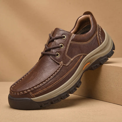 Lug Sole Moc Shoes in Brown