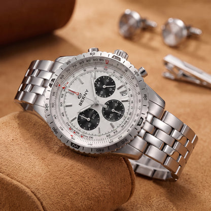 LUMINOUS STEEL CHRONOGRAPH WATCH