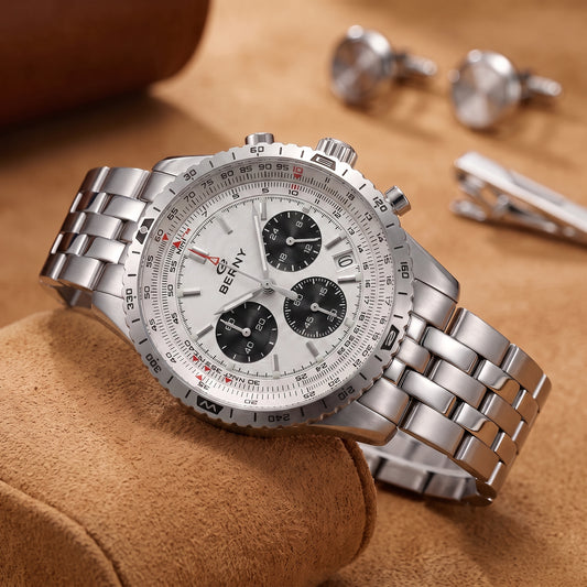 LUMINOUS STEEL CHRONOGRAPH WATCH