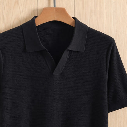 LYOCELL KNIT POLO SHIRT