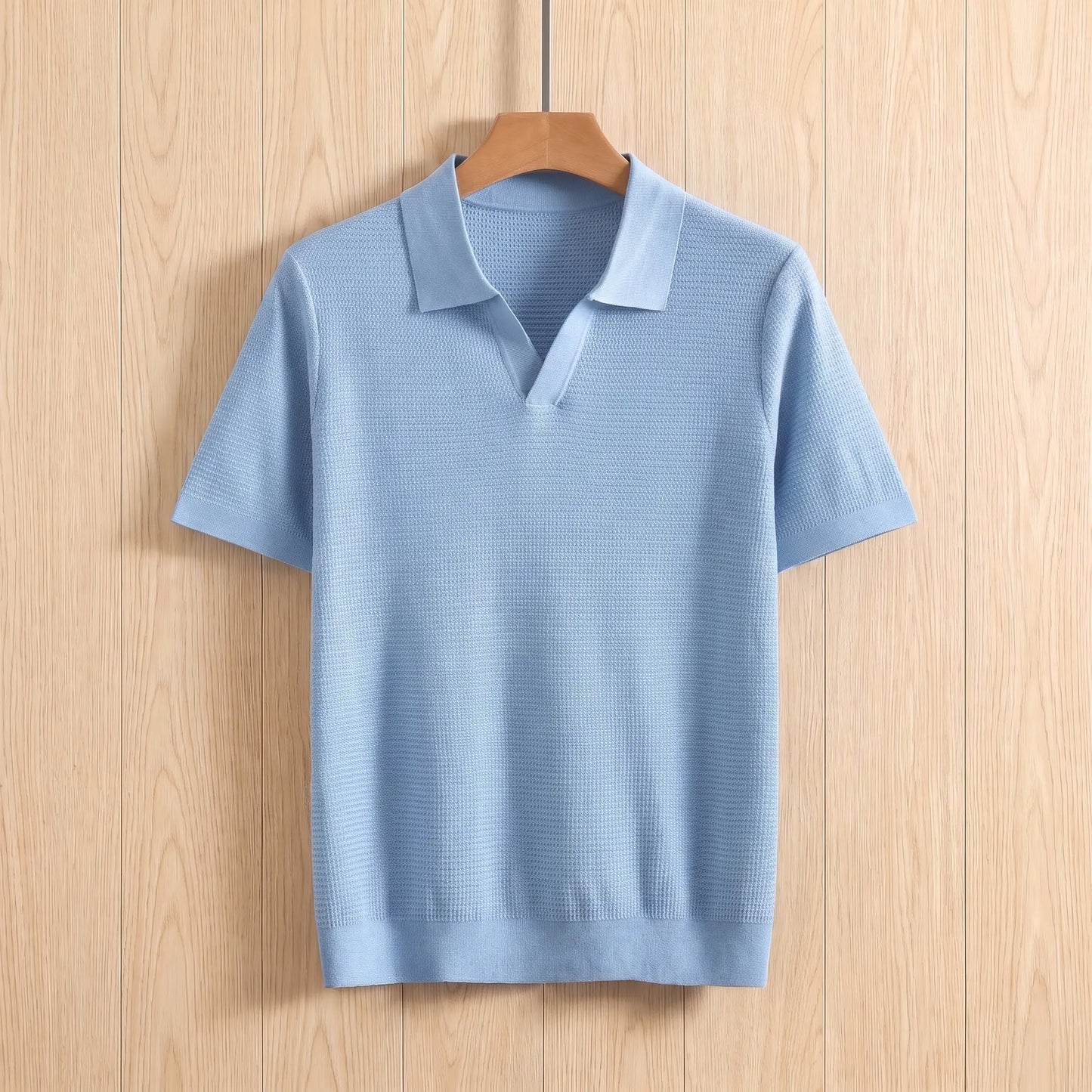 LYOCELL KNIT POLO SHIRT