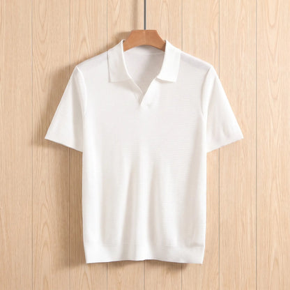 LYOCELL KNIT POLO SHIRT