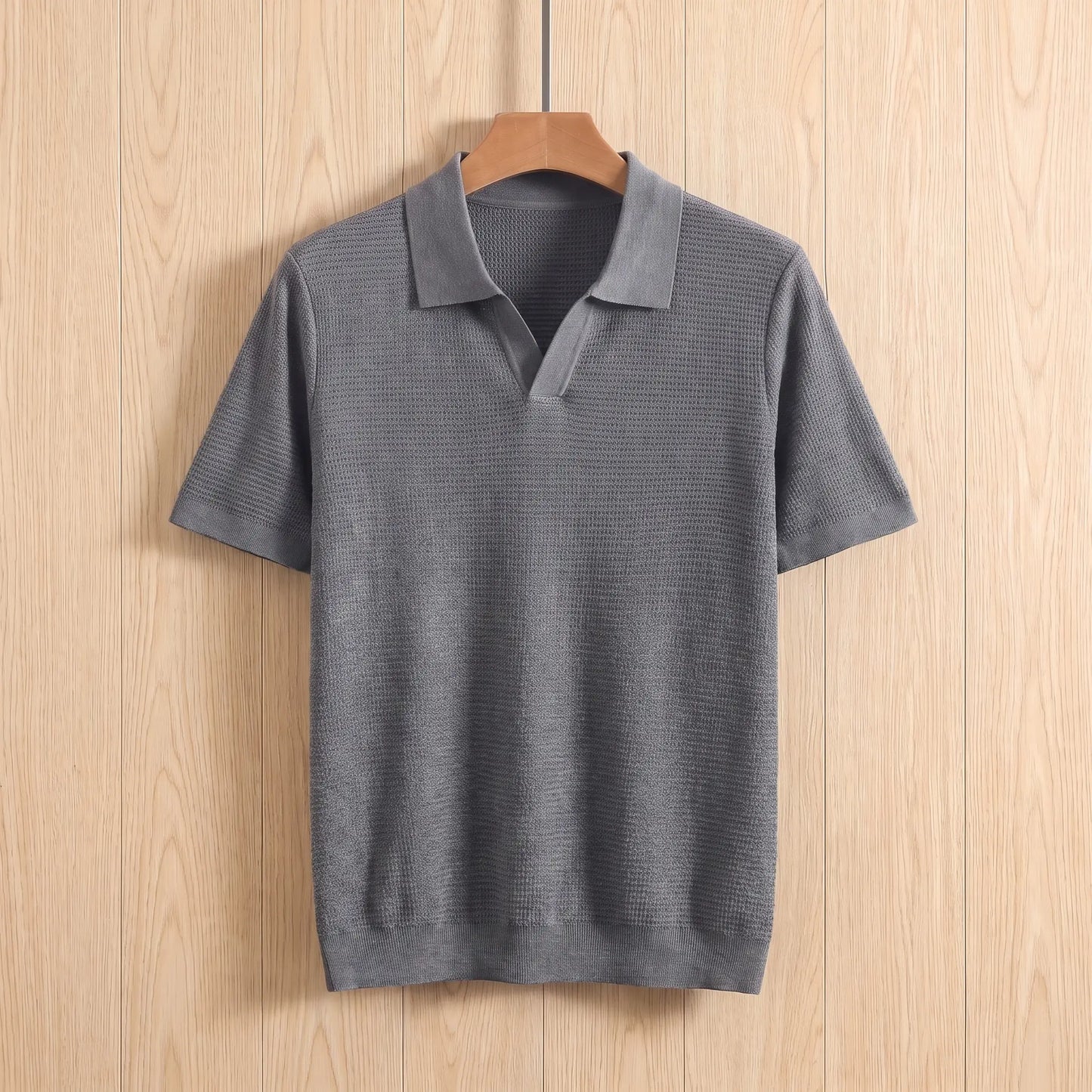 LYOCELL KNIT POLO SHIRT